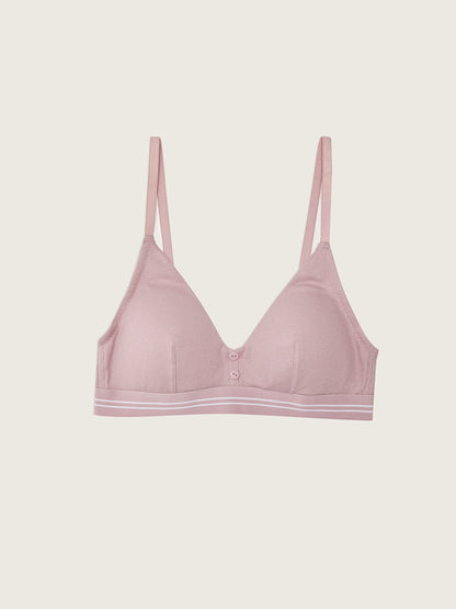 Non-wired, unpadded plain bra