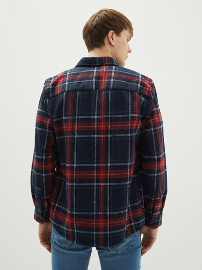 Regular Fit Long Sleeve Plaid Men's Lumberjack Shirt Jacket