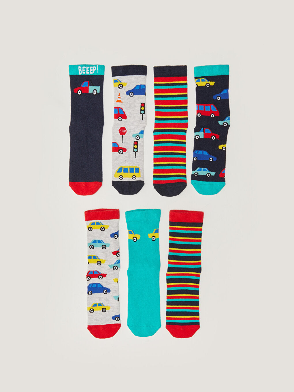 Patterned Boy Socks Pack of 7