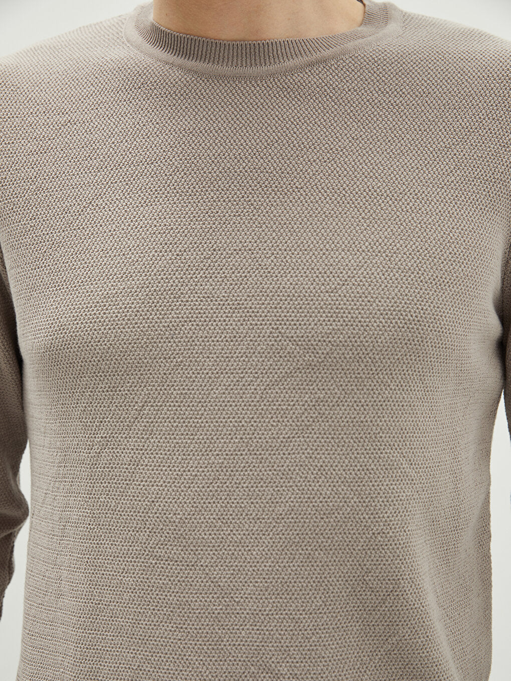 Crew Neck Long Sleeve Men's Knitwear Sweater