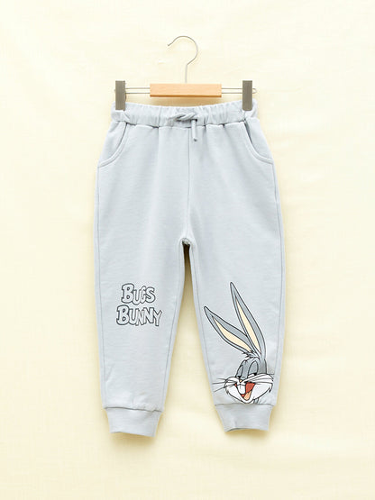 Elastic Waist Bugs Bunny Printed Organic Cotton Baby Boy Tracksuit Bottom