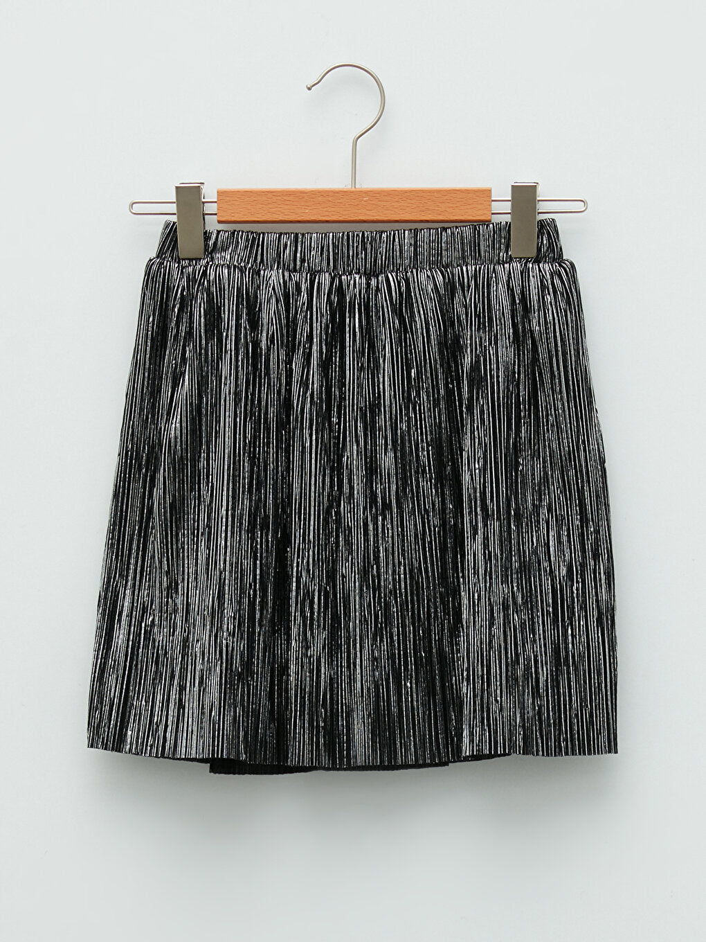 Sparkly Girl's Pleated Skirt with Elastic Waist