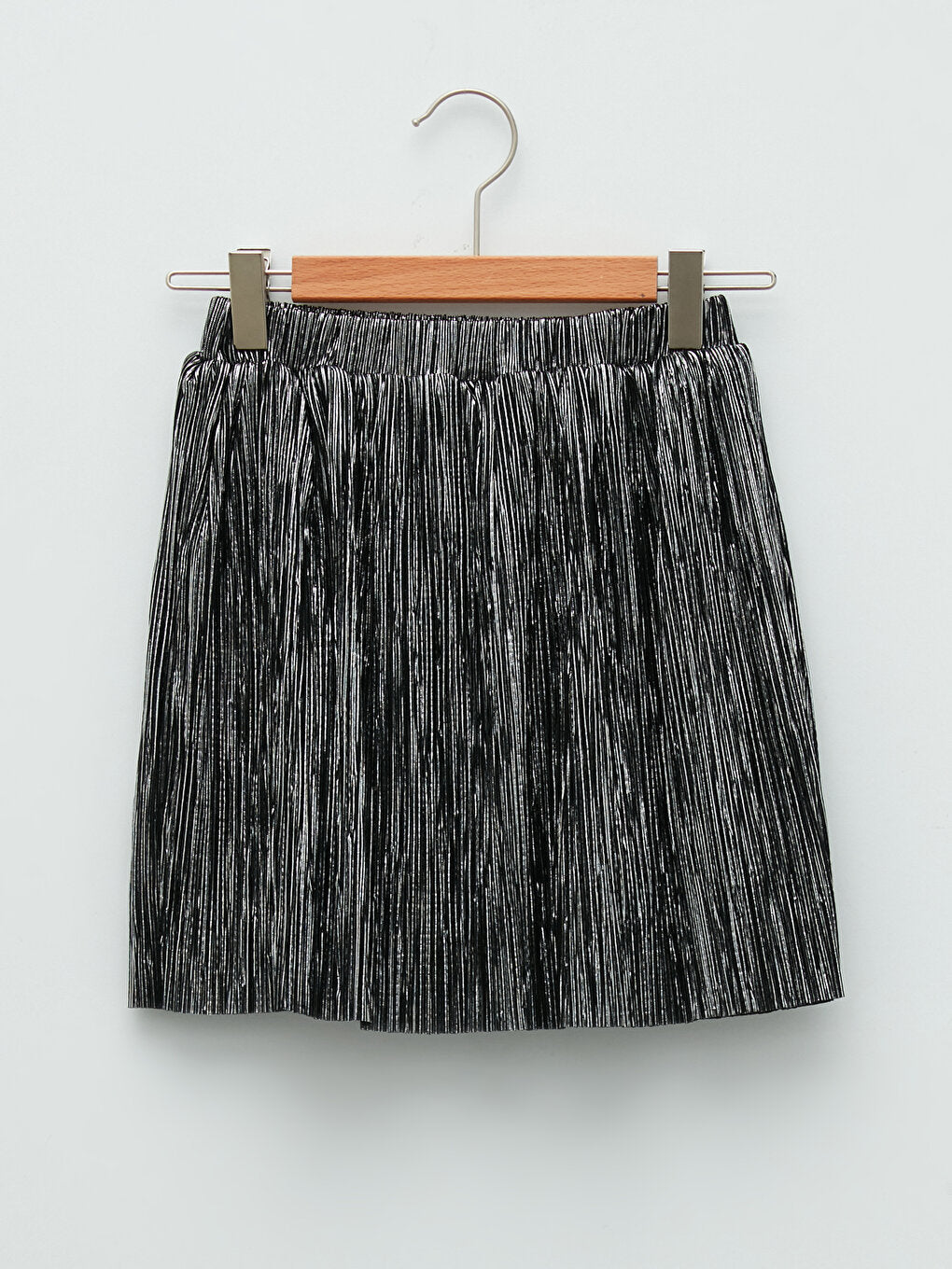 Sparkly Girl's Pleated Skirt with Elastic Waist