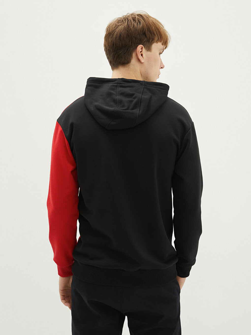 Men's Long Sleeve Color Block Hoodie