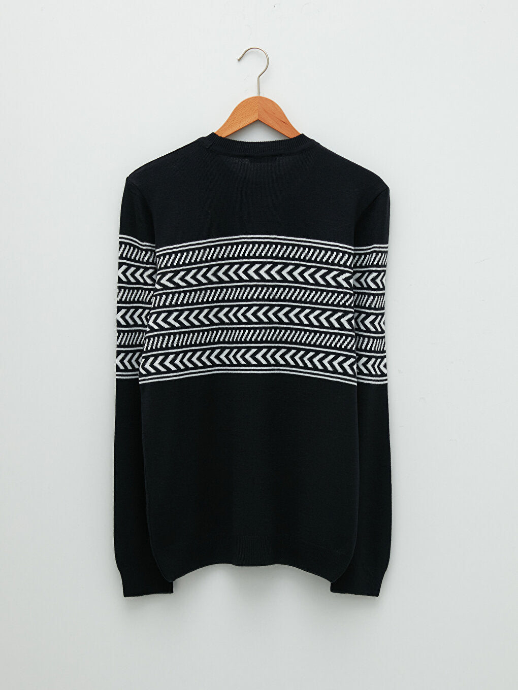 Crew Neck Long Sleeve Men's Knitwear Sweater