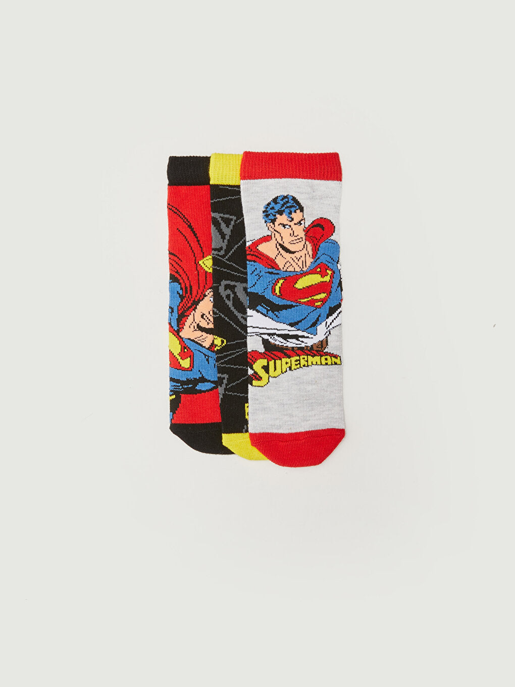 Superman Patterned Boy Socks 3-pack