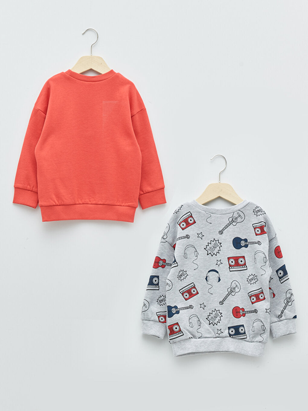 Crew Neck Printed Long Sleeve Baby Boy Sweatshirt Pack of 2