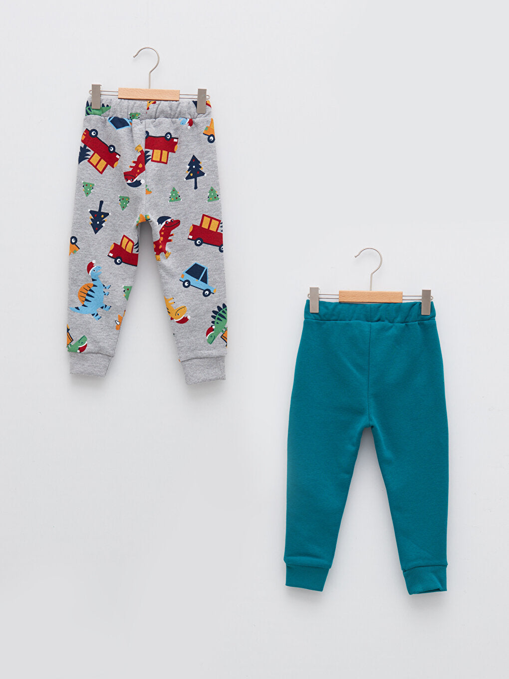 Printed Baby Boy Jogger Tracksuit Bottom with Elastic Waist, 2-pack