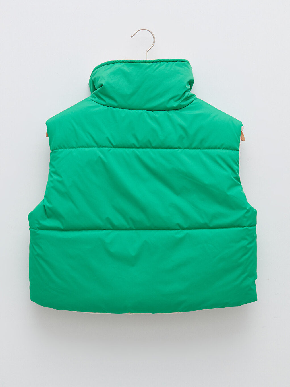 Stand-up Collar Flat Pocket Detailed Double-Sided Women's Puffer Vest