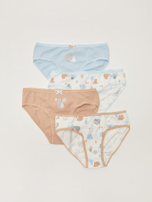 Printed Cotton Girl's Panties 4-pack