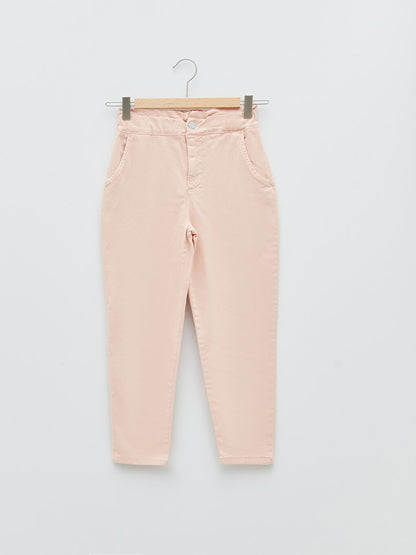 Basic Gabardine Paperbag Girl's Trousers