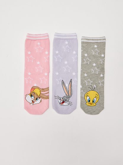 Looney Tunes Patterned Girls' Sock Socks 3-pack