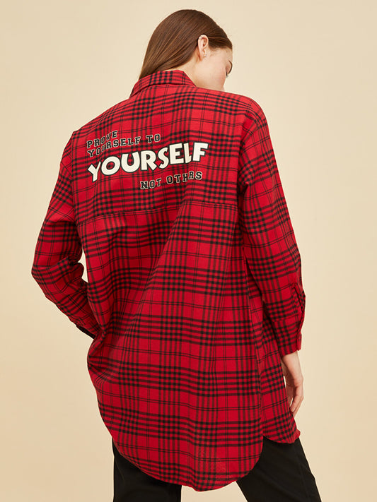 Plaid Long Sleeve Women's Shirt Tunic