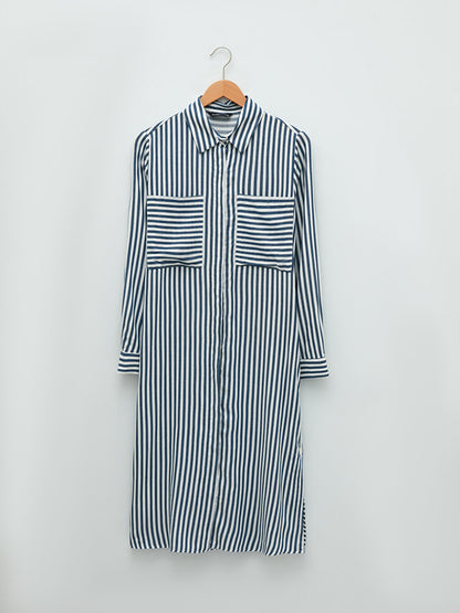 Striped Long Sleeve Women's Shirt Tunic