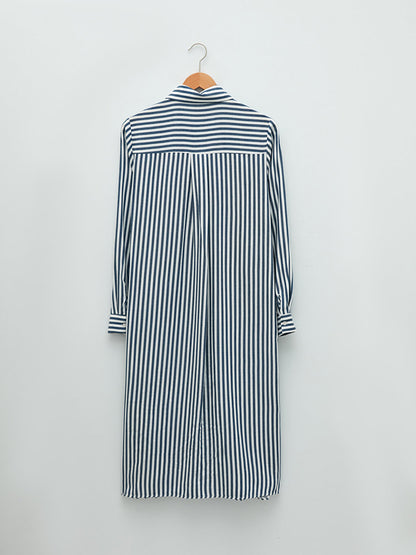 Striped Long Sleeve Women's Shirt Tunic