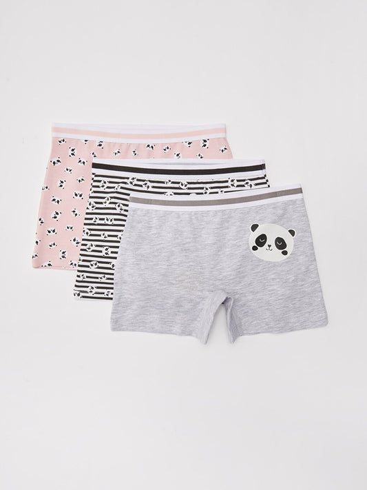 Printed Cotton Girl's Boxer Set of 3