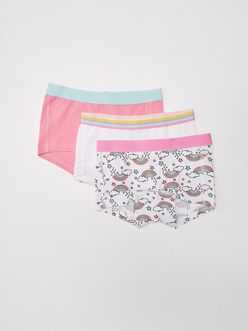 Printed Cotton Girl's Boxer Set of 3