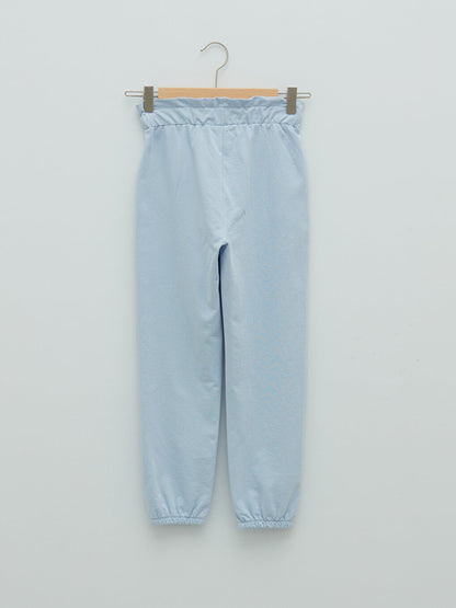 Basic Girl's Jogger Trousers with Elastic Waist