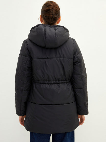 Women's Hooded Plain Puffer Coat