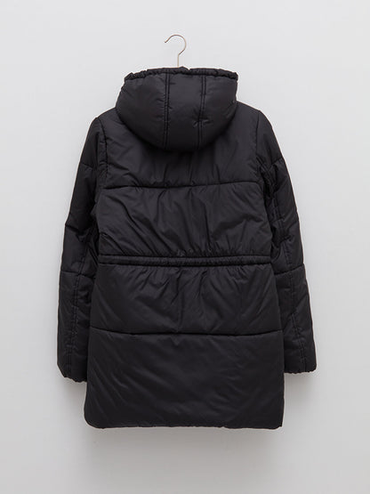 Women's Hooded Plain Puffer Coat