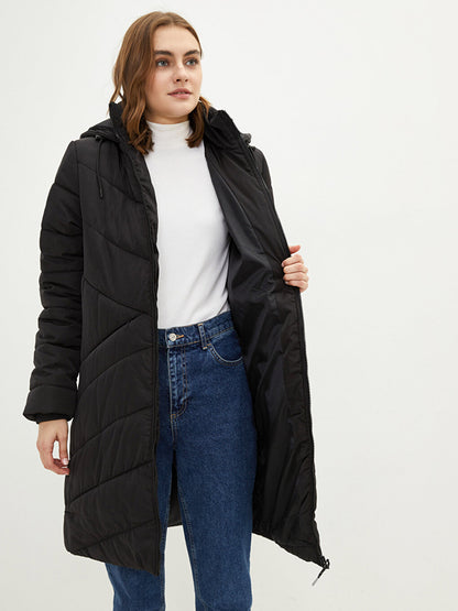 Women's Hooded Plain Puffer Coat