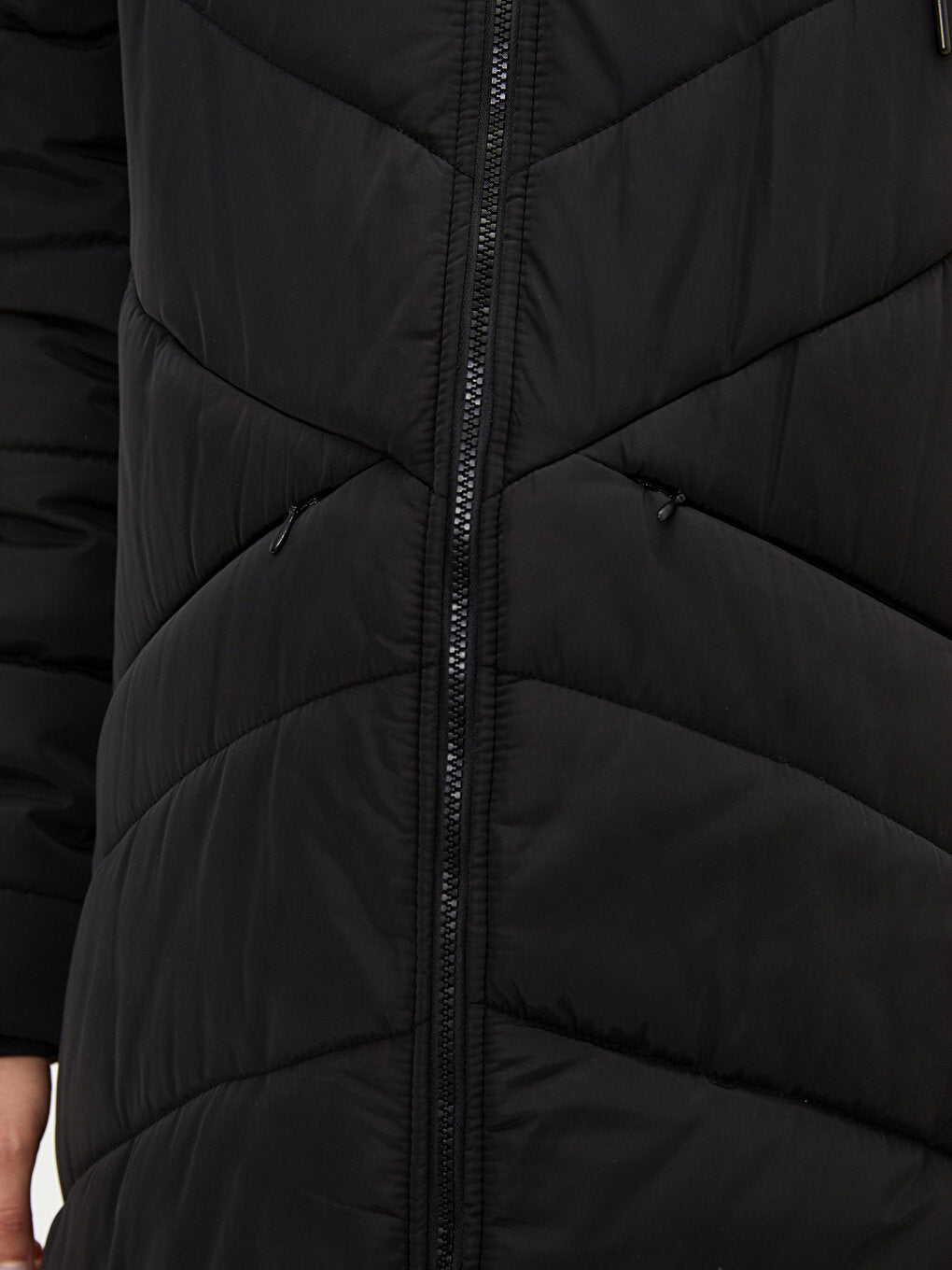 Women's Hooded Plain Puffer Coat