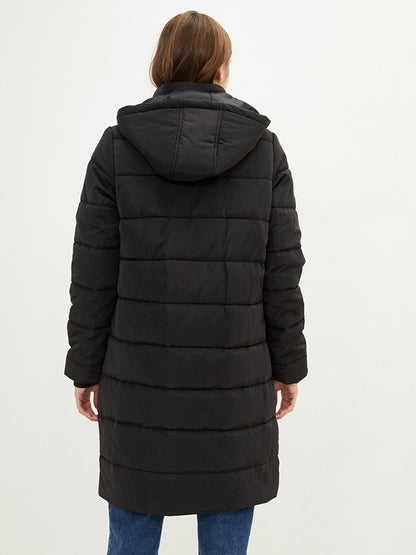 Women's Hooded Plain Puffer Coat