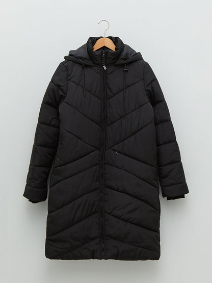 Women's Hooded Plain Puffer Coat