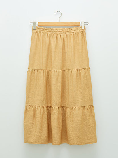 Women's Elastic Waist Straight Skirt