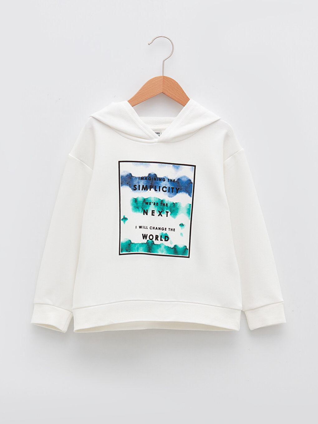 Hooded Printed Long Sleeve Boy's Sweatshirt