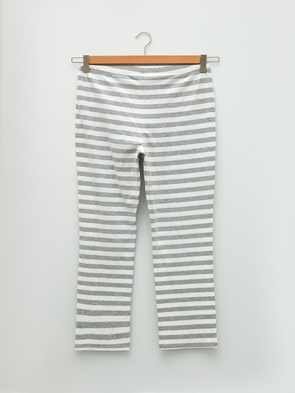 Striped Cotton Women's Pajama Bottoms with Elastic Waist