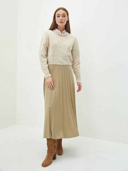 LCW Modest Basic Pleated Women's Skirt