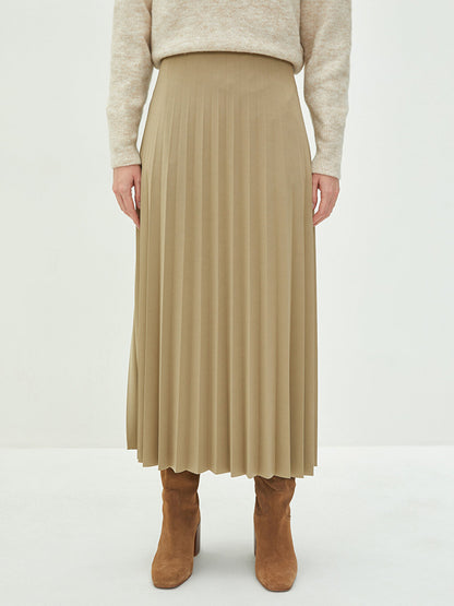 LCW Modest Basic Pleated Women's Skirt