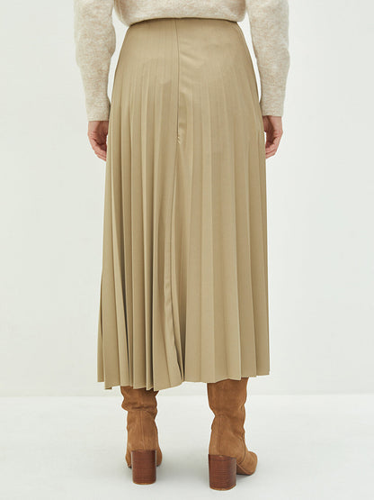 LCW Modest Basic Pleated Women's Skirt