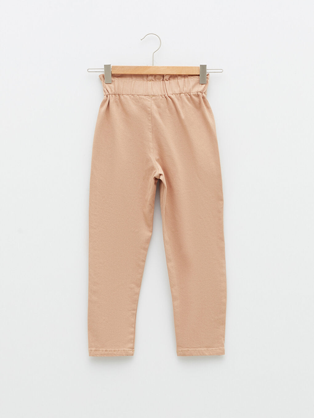 Embroidered Girls' Trousers with Elastic Waist