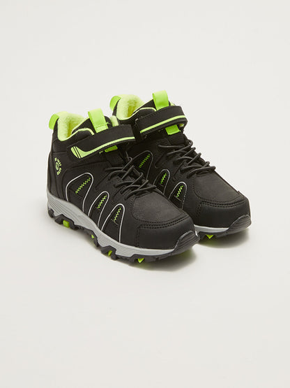 Boys' Trekking Boots with Laces and Velcro