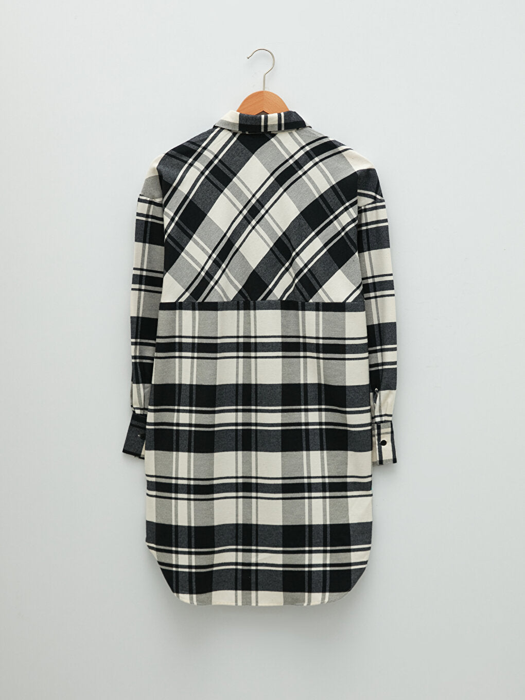 Plaid Long Sleeve Oversize Women's Shirt Tunic