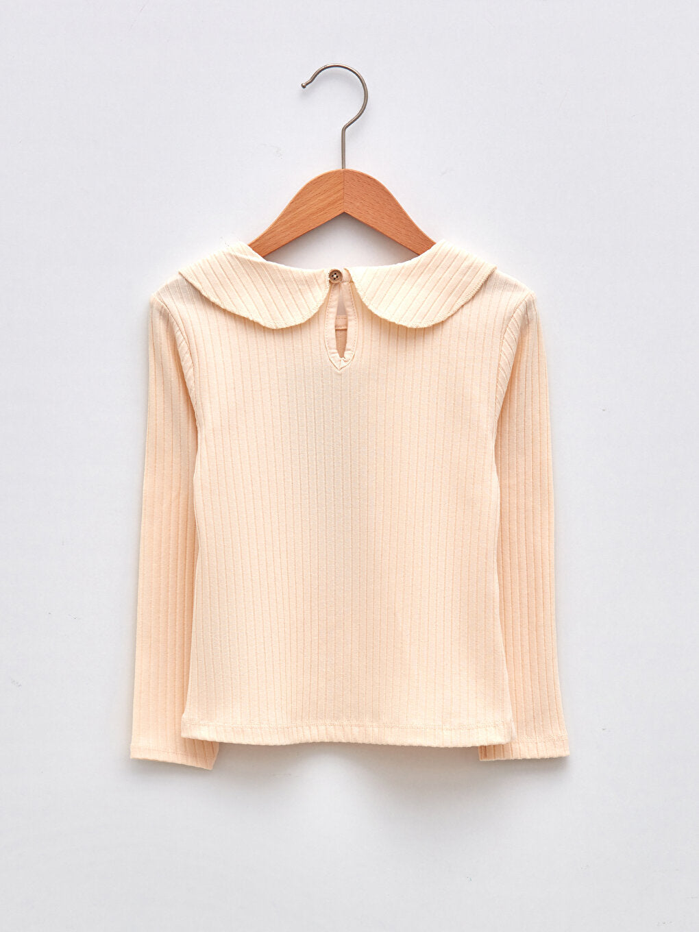 Baby Collar Basic Long Sleeve Girls' T-Shirt