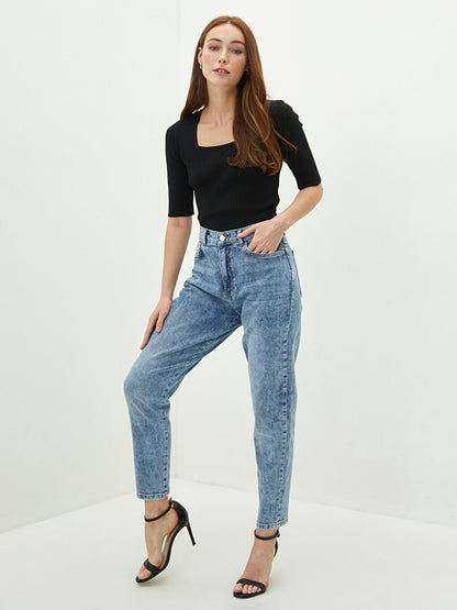 Standard Fit Women's Rodeo Jean Trousers with Pocket Detail