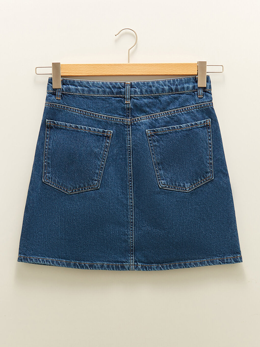 Women's Rodeo Jean Skirt with Front Button Pocket Detail