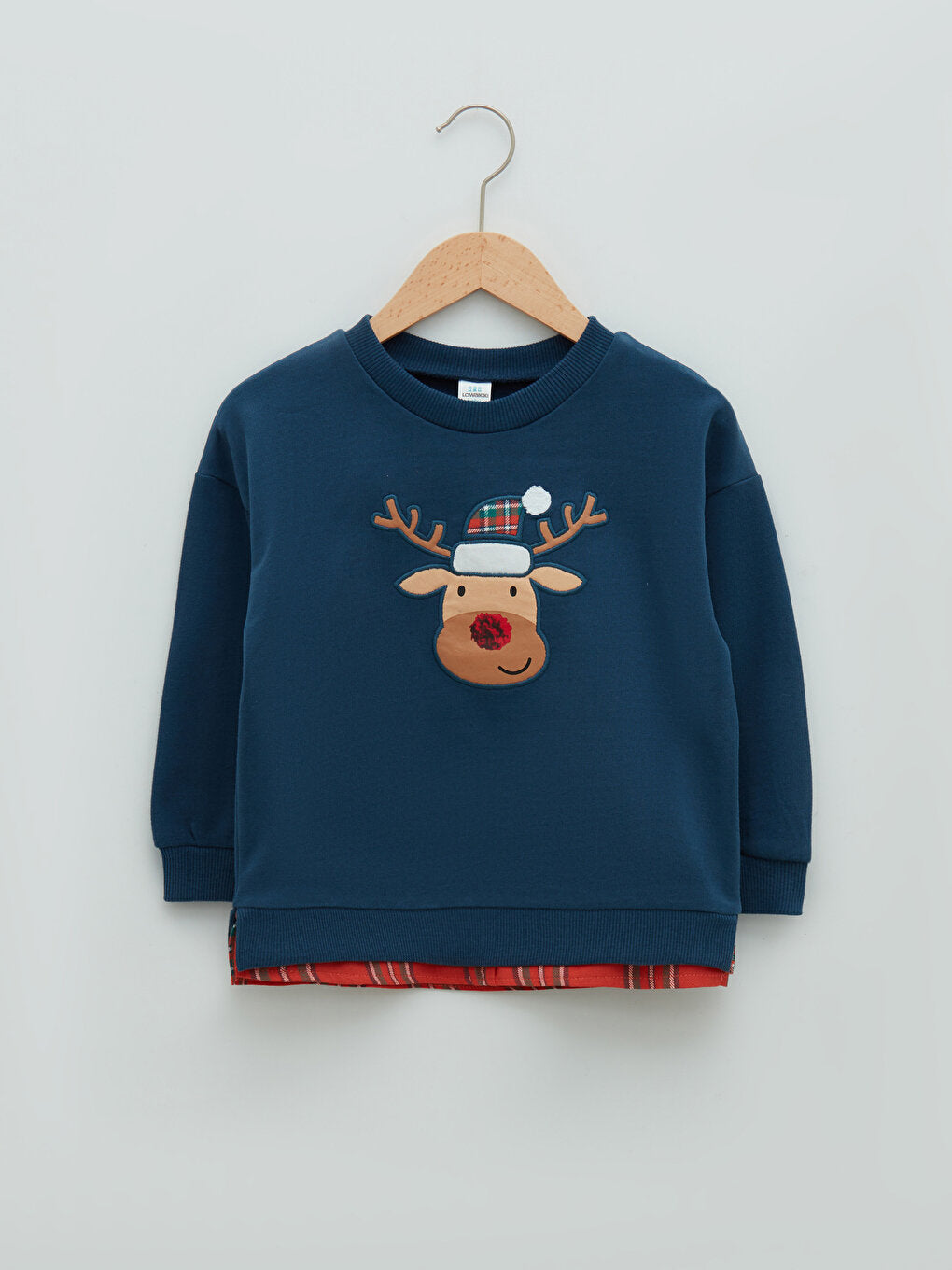 Crew Neck Long Sleeve New Year's Themed Baby Boy Sweatshirt