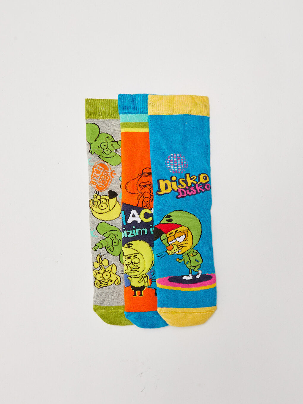 Kral Şakir Patterned Boy Socks 3-pack