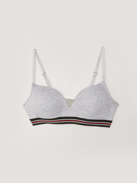 Non-wired, Unpadded Striped Bra