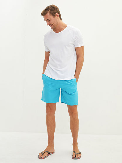 Knee-Length Basic Men's Swim Shorts