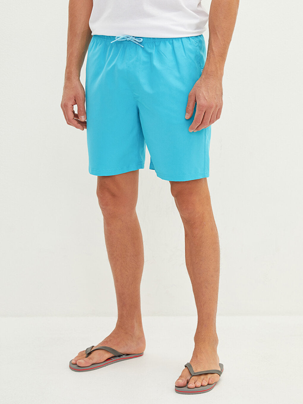 Knee-Length Basic Men's Swim Shorts