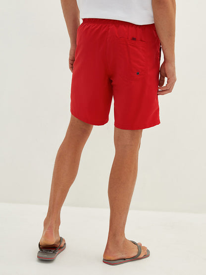 Knee-Length Basic Men's Swim Shorts