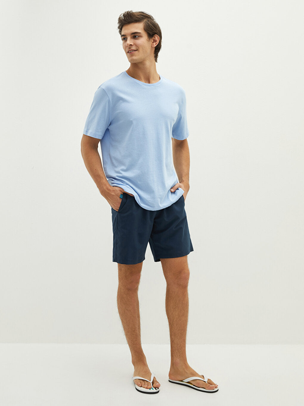 Knee-Length Basic Men's Swim Shorts