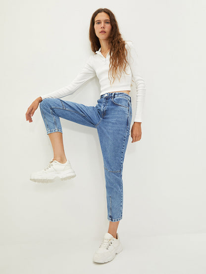 High Waist Mom Fit Rodeo Jean Trousers