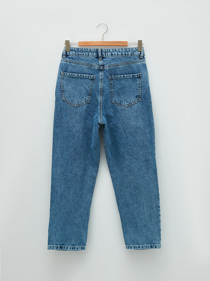 High Waist Mom Fit Rodeo Jean Trousers