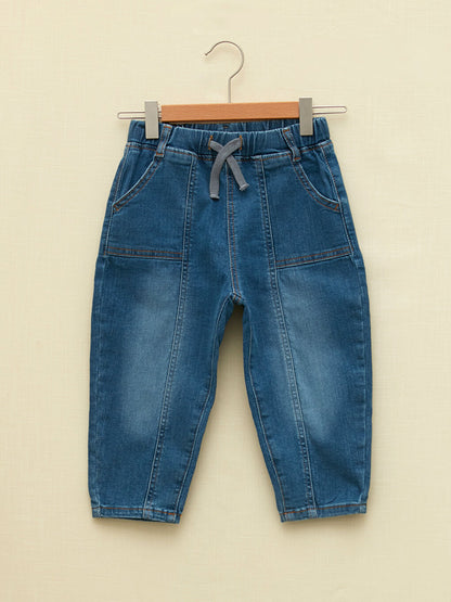 Elastic Waist Organic Cotton Baby Boy Jean Trousers